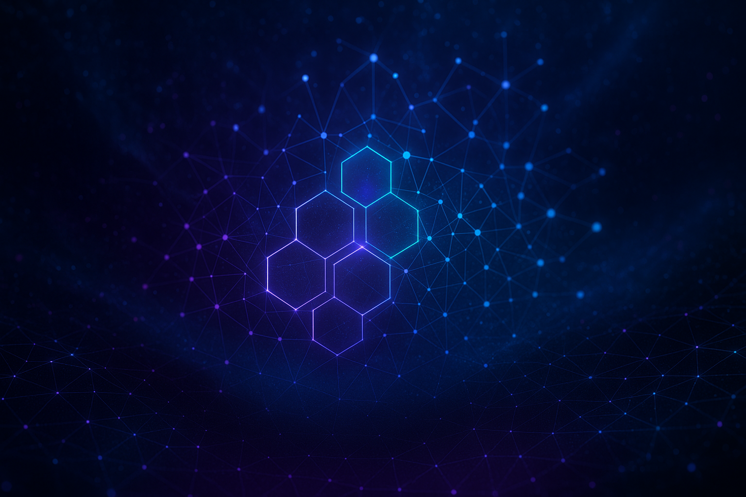 Ilustrasi kecerdasan buatan futuristik di latar belakang